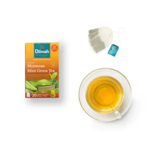 Dilmah Ceylon Green Tea with Moroccan Mint-20 Tea Bags with Tag - Image 3