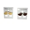 Natural Hand Made Bird Shaped Coconut Shell Earrings - Image 3
