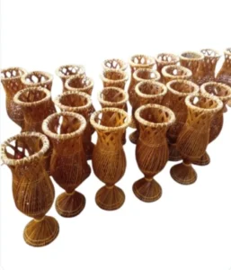Coconut Flakes Home, Office and Gift Flower Vas, High Quality Natural Handmade - Image 2