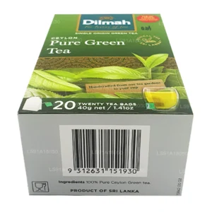 Dilmah Pure Green Tea-20 Individually Wrapped Tea Bags
