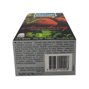 Dilmah EFT Strawberry Black Tea-20 Individually Wrapped Tea Bags - Image 3
