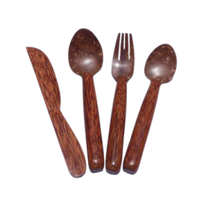 Coconut Shell Cutlery Set - Image 2
