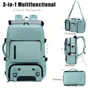 Large-Capacity Backpack for Men & Women - Durable Hiking & Camping Bag with Shoe Compartment, USB Charging Port, and Multiple Pockets - Ideal for Business and Personal Gifts, Camping Backpack - Image 8