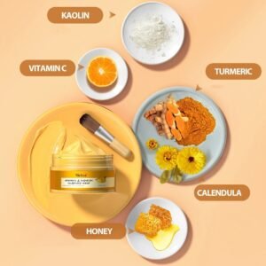 120g turmeric Vitamin C Cleansing Mask Turmeric Mud Mask Deep Cleansing Mask Vitamin C Mask New Year's Valentine's Day gift - Image 2