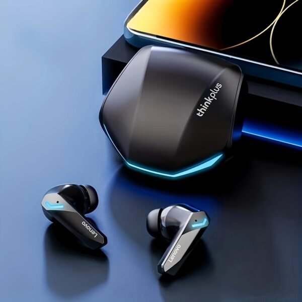 Lenovo GM2 PRO Wireless Headset, HIFI Sound Quality, Smooth and Clear HD Calls, Intelligent Noise Reduction, Rechargeable Lithium Battery-Polymer 350mAh, USB Charging, Type-C Port Charging, ≤36V, 0.25-1.5W Power, with No Charger Included for Lenovo GM2 PRO