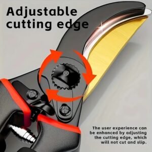 Premium Titanium Bypass Pruning Shears: Ultra-Sharp, Heavy-Duty Garden Scissors for Effortless Trimming, Pruning, and Shaping - Ergonomic Handheld Pruners for Gardening, Hedge Clipping, and Landscaping