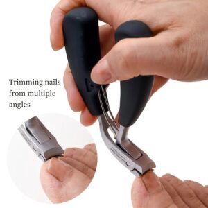1pc G31 Professional Nail Clippers, Modern Style, Stainless Steel Blade, Concave Edge, Wide Opening, Anti-Splash, Long Handle, Curved Cuticle Trimmer for Thick Toenails, Unscented, Suitable for Men and Elderly