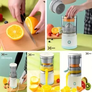 HHD Portable Citrus Juicer - Multi-Functional, Automatic Orange & Lemon Squeezer with Detachable Design, USB Rechargeable Battery, Food-Grade PP Material, Button Control - Ideal for Fresh Juice at Home, Home Juice Making|Modern Kitchen Appliance|Safe Juicing Material - Image 4