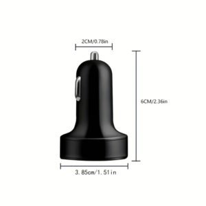 6-in-1 Car Charger with Display, USB 3.0/3.1A Fast Charging, Multi-Port Adapter, Dual PD, Universal Compatibility, 36V Voltage, for Smartphones, Tablets, and More - Image 4