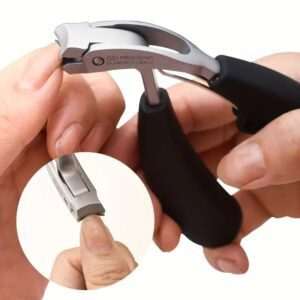 1pc G31 Professional Nail Clippers, Modern Style, Stainless Steel Blade, Concave Edge, Wide Opening, Anti-Splash, Long Handle, Curved Cuticle Trimmer for Thick Toenails, Unscented, Suitable for Men and Elderly