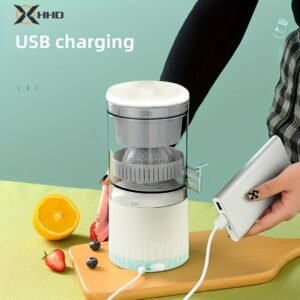 HHD Portable Citrus Juicer - Multi-Functional, Automatic Orange & Lemon Squeezer with Detachable Design, USB Rechargeable Battery, Food-Grade PP Material, Button Control - Ideal for Fresh Juice at Home, Home Juice Making|Modern Kitchen Appliance|Safe Juicing Material - Image 3