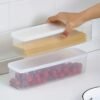 4pcs FreshFit Plastic Food Storage Containers with Lids - Reusable, Hand Washable Kitchen Organizers for Vegetables, Herbs, Noodles, Eggs - BPA-Free, Stackable, Food Contact Safe - Image 2