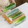 4pcs FreshFit Plastic Food Storage Containers with Lids - Reusable, Hand Washable Kitchen Organizers for Vegetables, Herbs, Noodles, Eggs - BPA-Free, Stackable, Food Contact Safe - Image 6