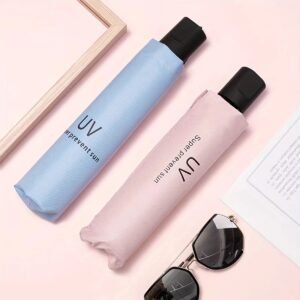 A Large, Foldable Manual Umbrella for Sun Protection And Rain, Suitable for Both Men And Women, Perfect for Students with a Simple, Nature-Inspired Design. - Image 4