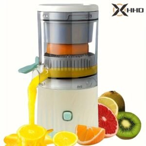 HHD Portable Citrus Juicer - Multi-Functional, Automatic Orange & Lemon Squeezer with Detachable Design, USB Rechargeable Battery, Food-Grade PP Material, Button Control - Ideal for Fresh Juice at Home, Home Juice Making|Modern Kitchen Appliance|Safe Juicing Material - Image 2