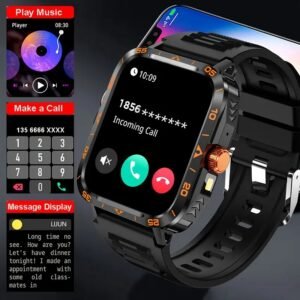 2024 New Smart Watch (Answer/Call) Outdoor Sports Watch LED Altimeter Barometer 100+Sports Mode 300mAh Battery Multimedia Information Viewing Weather Pedometer Fitness Tracker Compatible for Android iPhone Gift Valentine's Day - Image 5