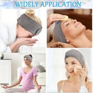 Double-sided Terrycloth Cloth Ant Cloth Hair Tie for Washing Face and Removing Makeup, Women's Hairband for Sports and Yoga - Image 3