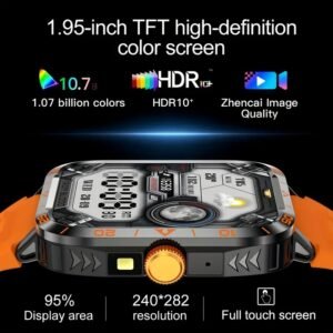 2024 New Smart Watch (Answer/Call) Outdoor Sports Watch LED Altimeter Barometer 100+Sports Mode 300mAh Battery Multimedia Information Viewing Weather Pedometer Fitness Tracker Compatible for Android iPhone Gift Valentine's Day - Image 7