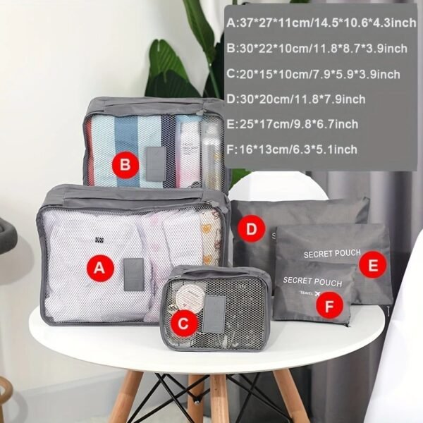 Travel Storage Set of 6 - Versatile Organizer for Cosmetics, Clothes, Toiletries & More - Image 3