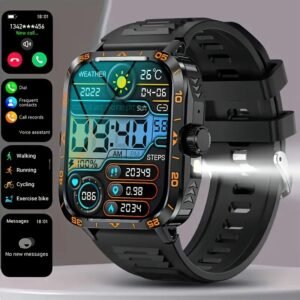 2024 New Smart Watch (Answer/Call) Outdoor Sports Watch LED Altimeter Barometer 100+Sports Mode 300mAh Battery Multimedia Information Viewing Weather Pedometer Fitness Tracker Compatible for Android iPhone Gift Valentine's Day - Image 8