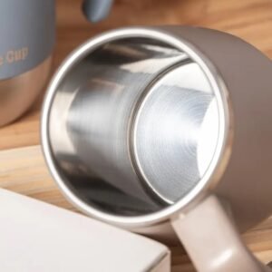1pc 500ml Insulated Stainless Steel Coffee Mug with Lid, Double-Wall Vacuum Thermal Cup for Hot and Cold Drinks, - Image 4