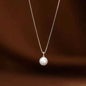 Elegant 18K gold plated-Plated Zinc Alloy Necklace with Single Imitation Pearl