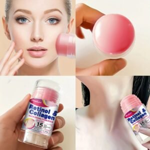 Retinol & Collagen Neck Firming Stick: Facial Moisturizer with Retinol & Collagen Complex, 5% - Double Chin Reducer - Day & Night Cream - Firming, Hydrating Face Cream, 40g/1.41oz