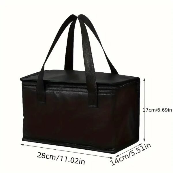 8-Can Capacity Insulated Lunch Bag, Non-Woven Material, Square Leakproof Cooler Tote for Outdoor Picnic And Travel, Thermal Preservation Cooler Bag with Hand Wash Care Non-Food Contact - Image 6