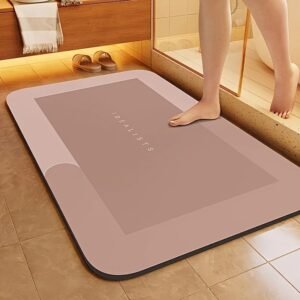 Super Absorbent Diatom Mud Bathroom Mat - Quick-Drying, Non-Slip Water-Absorbing Floor Mat, Soft And Comfortable, Suitable for Bathrooms, Showers, Laundry Rooms, Bedrooms, Living Rooms, Door Mats, Kitchen Mats, Machine Washable, Hand Washable. - Image 3