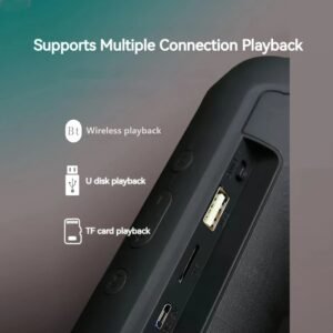 Portable Wireless Speakers with Surging Sound Effect - Orange & Black, Rechargeable Lithium Battery, USB Charging, Stereo Bass Boost, Ideal for Smartphones/Tablets, Outdoor Entertainment | Vibrant Sound Quality | Durable Build, Outdoor Sound System - Image 7