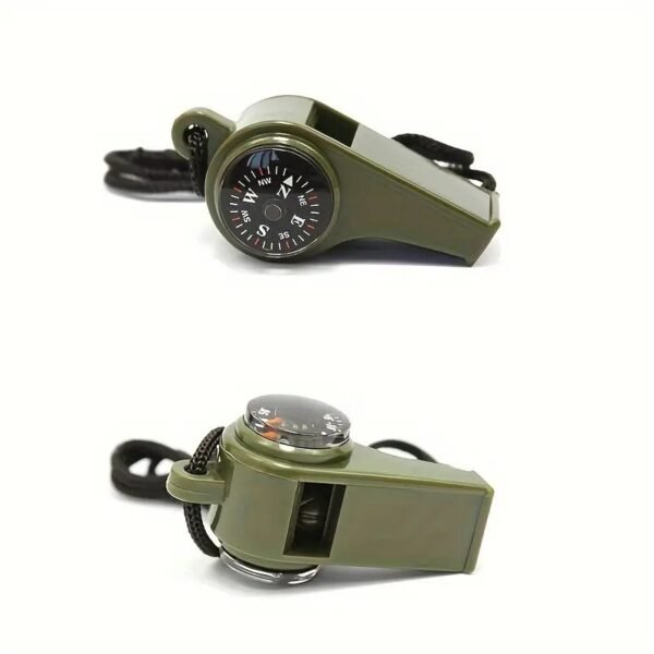 3-in-1 Survival Whistle with Compass and Thermometer - ABS Material, Multi-Functional Outdoor Gear for Camping and Hiking, Hiking Gear|Whistle Compass|Durable Construction, Whistle - Image 3