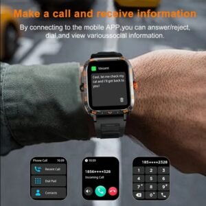 2024 New Smart Watch (Answer/Call) Outdoor Sports Watch LED Altimeter Barometer 100+Sports Mode 300mAh Battery Multimedia Information Viewing Weather Pedometer Fitness Tracker Compatible for Android iPhone Gift Valentine's Day - Image 2