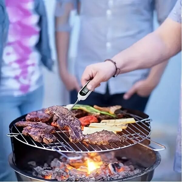 Stainless Steel Digital Food Thermometer with Long Probe for BBQ, Grilling, Youngsters Milk Powder & Room Temperature - LCD Display, Battery Not Included, Food Thermometer Digital - Image 4