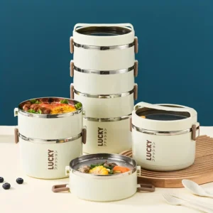 Large Capacity Stainless Steel Lunch Box with Lunch Bag