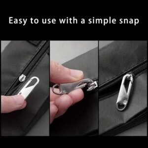4pcs Zipper Pull Replacements - Easy Install, Detachable Heads for Travel Bags, Clothing & Crafts - Black