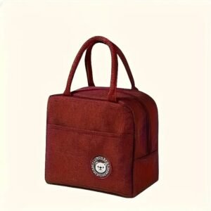 A Washable And Reusable Insulated, Leak-Proof And Heat-Resistant, Aluminum Foil Bag, Box Carrier, Ice Bag, Student Tote, Thermal Bag, Box Pouch, Made of Durable Oxford Fabric.
