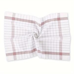 6/12Pcs Classic Plaid Dish Towel Scouring Pad - Image 2