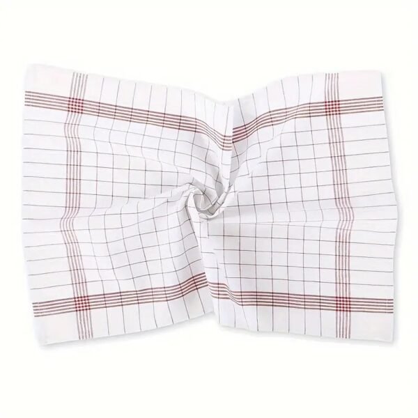 6/12Pcs Classic Plaid Dish Towel Scouring Pad - Image 2