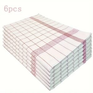 6/12Pcs Classic Plaid Dish Towel Scouring Pad - Image 7