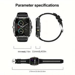 2024 New Smart Watch (Answer/Call) Outdoor Sports Watch LED Altimeter Barometer 100+Sports Mode 300mAh Battery Multimedia Information Viewing Weather Pedometer Fitness Tracker Compatible for Android iPhone Gift Valentine's Day - Image 4
