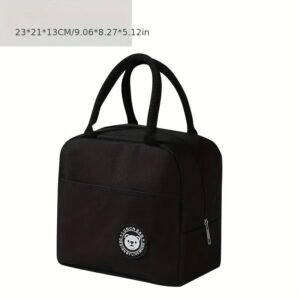 A Washable And Reusable Insulated, Leak-Proof And Heat-Resistant, Aluminum Foil Bag, Box Carrier, Ice Bag, Student Tote, Thermal Bag, Box Pouch, Made of Durable Oxford Fabric.
