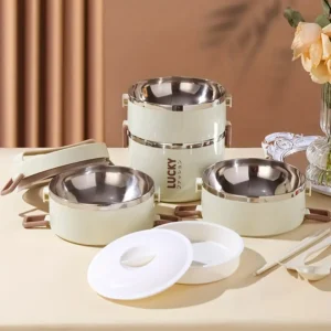 Large Capacity Stainless Steel Lunch Box with Lunch Bag