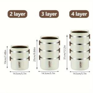 Large Capacity Stainless Steel Lunch Box with Lunch Bag