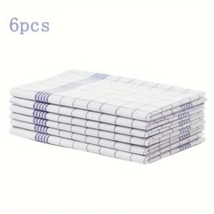 6/12Pcs Classic Plaid Dish Towel Scouring Pad - Image 8