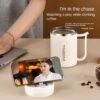 1pc, 304 Stainless Steel Insulated Coffee Cup with Lid, Double-Wall Thermal Sports Mug, BPA-Free, Portable Flip-Top Travel Cup for Hot & Cold Drinks - Perfect Gift for Christmas, Valentine's, Mother's Day, Thanksgiving, Halloween, New Year - PP Body, Stainless Steel Inner Lining - Image 4