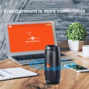 Portable Wireless Speakers with Surging Sound Effect - Orange & Black, Rechargeable Lithium Battery, USB Charging, Stereo Bass Boost, Ideal for Smartphones/Tablets, Outdoor Entertainment | Vibrant Sound Quality | Durable Build, Outdoor Sound System - Image 8