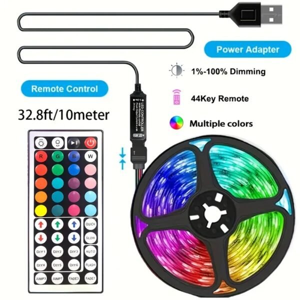 Wireless control intelligent LED strip lights infrared remote control RGB lighting decoration living room atmosphere lights with flexible lights decoration - Image 3