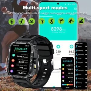 2024 New Smart Watch (Answer/Call) Outdoor Sports Watch LED Altimeter Barometer 100+Sports Mode 300mAh Battery Multimedia Information Viewing Weather Pedometer Fitness Tracker Compatible for Android iPhone Gift Valentine's Day - Image 3