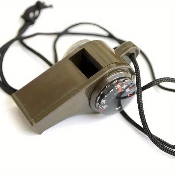 3-in-1 Survival Whistle with Compass and Thermometer - ABS Material, Multi-Functional Outdoor Gear for Camping and Hiking, Hiking Gear|Whistle Compass|Durable Construction, Whistle - Image 4