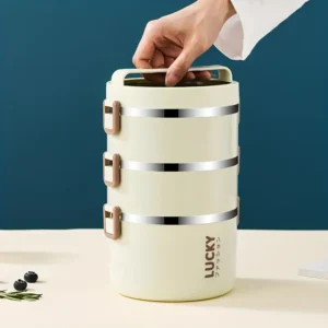 Large Capacity Stainless Steel Lunch Box with Lunch Bag